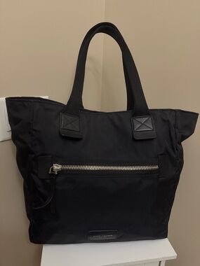 Marc Jacobs Black Nylon Tote with Front Zip Pocket